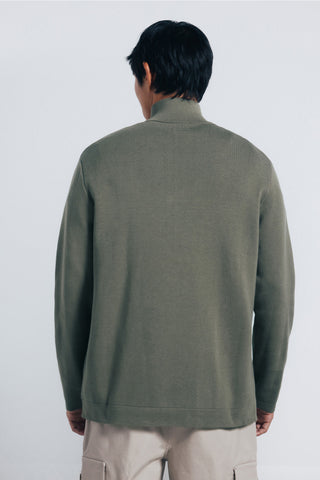 Sudadera Cuello Alto con Cremallera Metálica