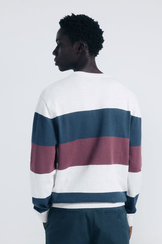Sudadera Cuello Redondo Estampado Rayas