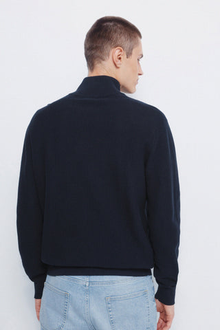 Sudadera Cuello Alto con Cremallera Metálica