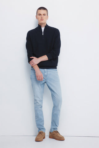 Sudadera Cuello Alto con Cremallera Metálica