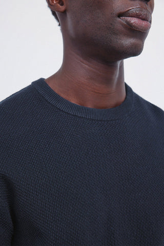 Sudadera Cuello Redondo con Tejido Canalé