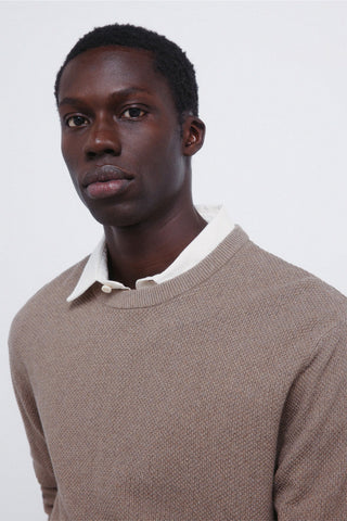 Sudadera Cuello Redondo con Tejido Canalé