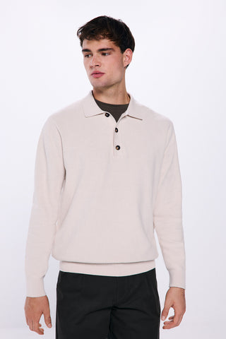 Sudadera Cuello Polo con Botones