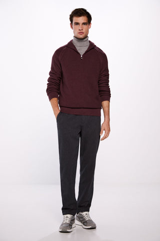 Sudadera Cuello Alto con Canalé