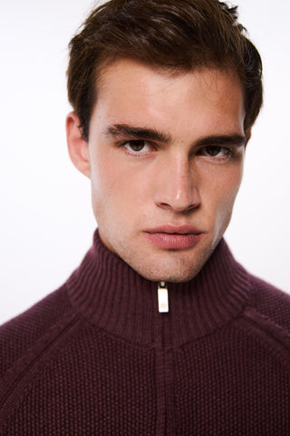 Sudadera Cuello Alto con Canalé