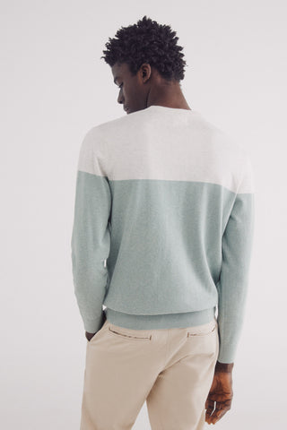 Sudadera Cuello Redondo Colorblock