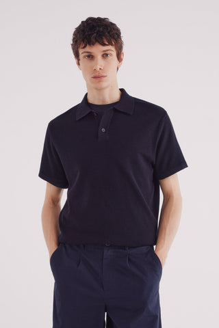 Polo Manga Corta con Textura