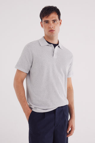 Polo Manga Corta con Textura