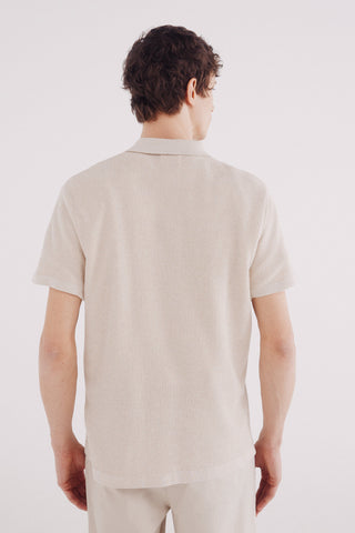 Polo Manga Corta con Detalle Textura