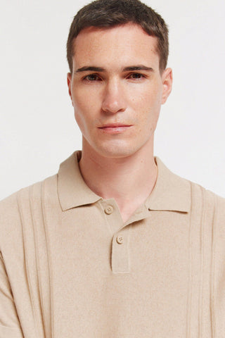 Polo Manga Corta con Textura