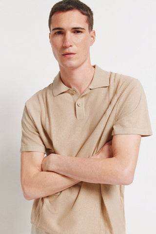 Polo Manga Corta con Textura