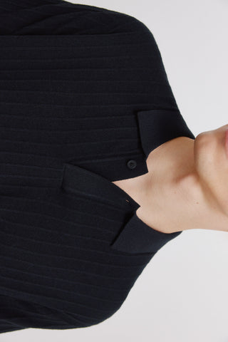 S/S Ribbed Knit Polo.