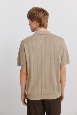 S/S Open Work Polo.