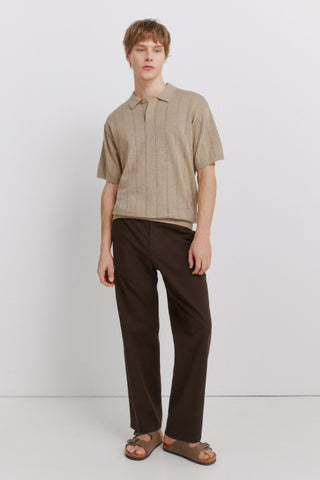 S/S Open Work Polo.