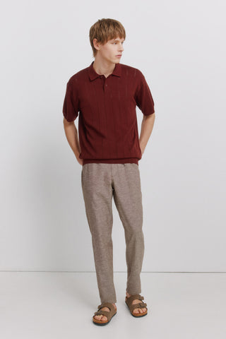 S/S Open Work Polo.