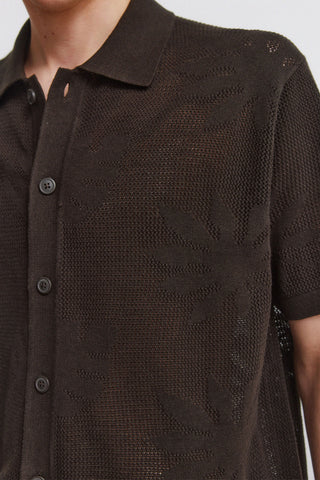 Knit Leafs S/S Cardigan.