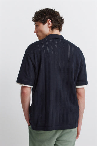 Retro Stripes Knit S/S Cardigan.
