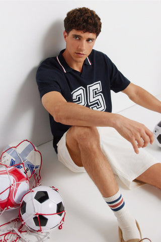 Sport Number Print Knit S/S Polo.