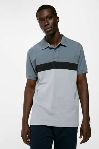Polo Manga Corta Color Block.