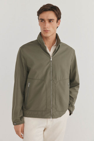 Chaqueta Cuello Alto con Zipper
