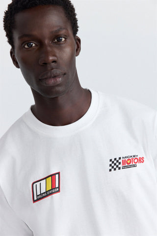 Camiseta Mickey F1 Blanca.