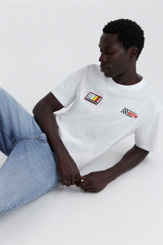 Camiseta Mickey F1 Blanca.
