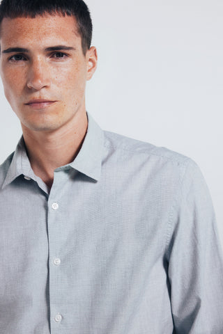 Camisa Manga Larga con Logo Bordado de Algodón