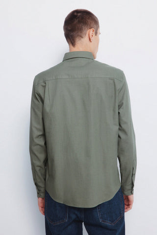 Camisa Manga Larga con Logo Bordado