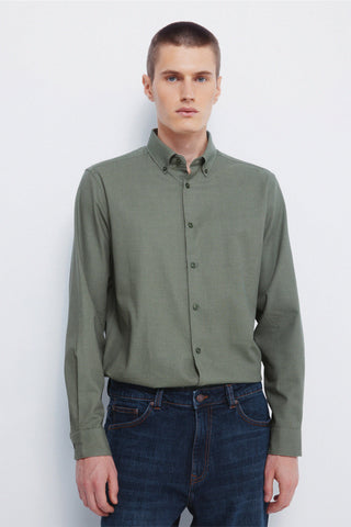 Camisa Manga Larga con Logo Bordado