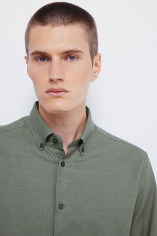 Camisa Manga Larga con Logo Bordado