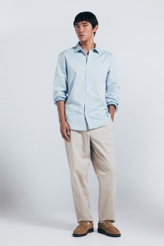 Camisa Manga Larga con Logo de Algodón