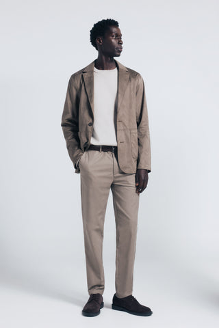 Pantalón de Vestir Slim Fit de Algodón