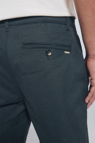 Pantalón Slim Fit con Bolsillos de Algodón