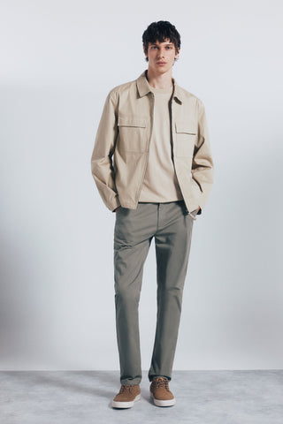 Pantalón Slim Fit con Bolsillos de Algodón