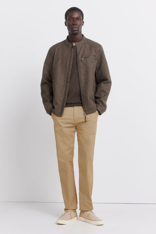 Pantalón Slim Fit Talle Medio de Algodón