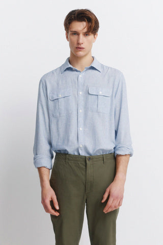 Skinny Fit Cotton Trousers with Pockets