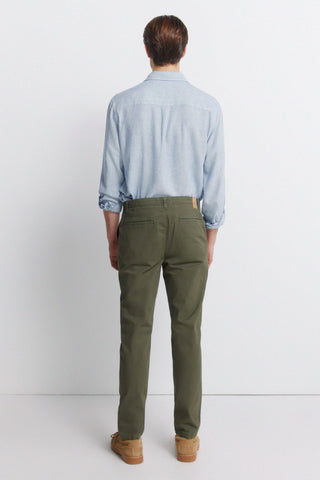 Skinny Fit Cotton Trousers with Pockets