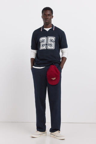 Stripes Linen Straight Fit Chino Trouser.