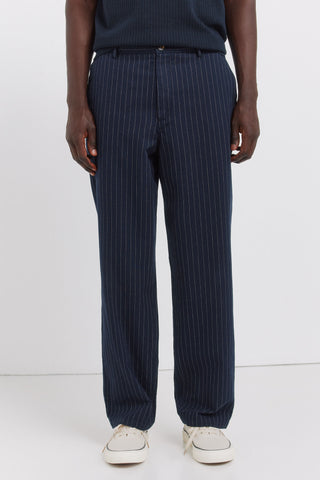 Stripes Linen Straight Fit Chino Trouser.