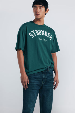 Jeans Rectos Talle Medio Efecto Lavado