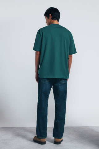 Jeans Rectos Talle Medio Efecto Lavado