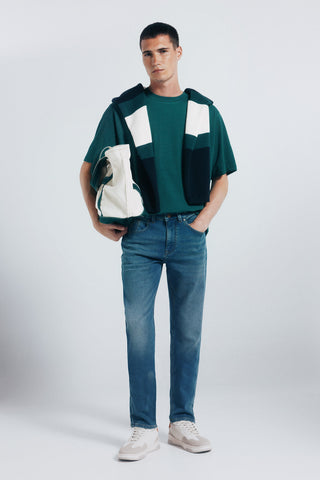 Jeans Ajustados con Bolsillos
