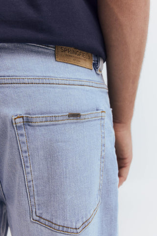 Jeans Holgado Talle Alto con Bolsillos