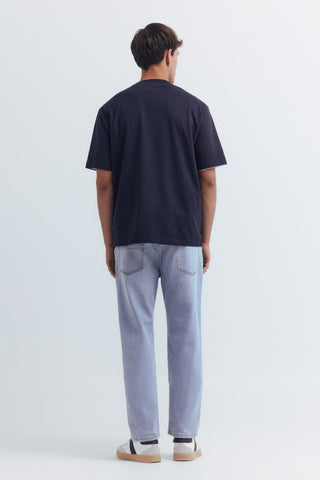 Jeans Holgado Talle Alto con Bolsillos