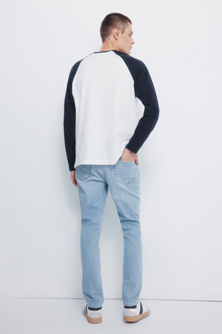 Jeans Slim Fit Talle Alto con Bolsillos