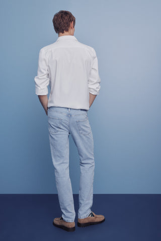 Jeans Slim Fit Talle Alto con Bolsillos