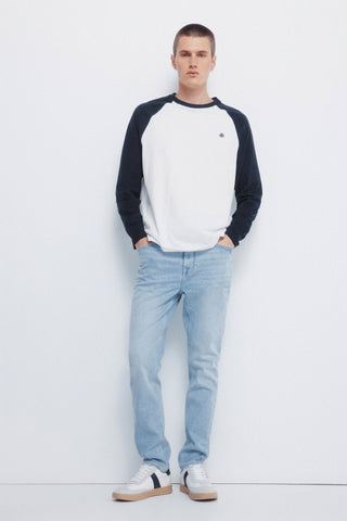 Jeans Slim Fit Talle Alto con Bolsillos