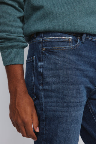 Jeans Slim Fit Talle Alto con Bolsillos