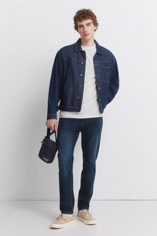 Jeans Slim Fit con Bolsillos Efecto Lavado