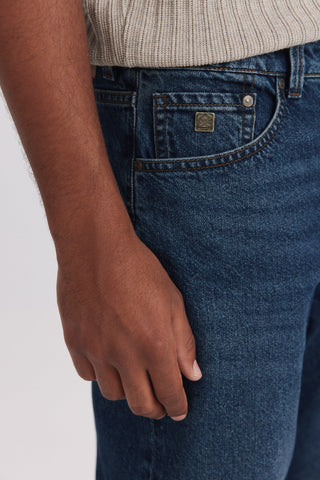 Jeans Straight Dirty Oscuro.